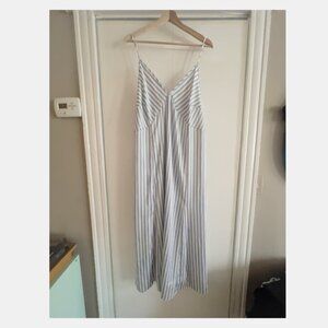 H & M Silky Blue and White Stripe Dress